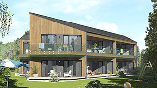 Namo projektas Kunigiškėse, vizualizacija, namu projektai, architektai, projektavimo paslaugos, daugiabutis, namai su mansarda HausOn.lt, namas