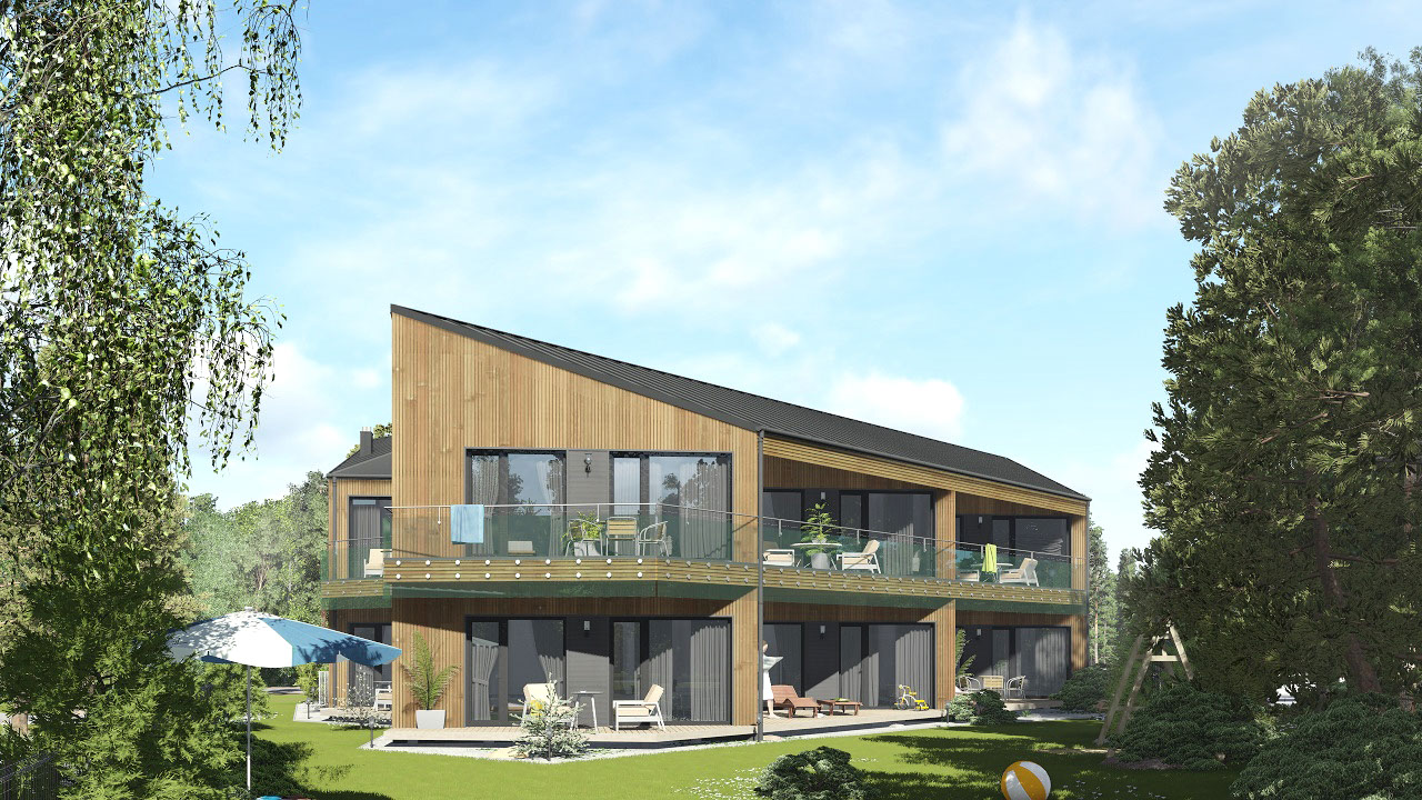 Namo projektas Kunigiškėse, vizualizacija, namu projektai, architektai, projektavimo paslaugos, daugiabutis, namai su mansarda HausOn.lt, namas