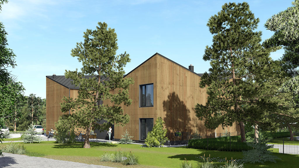 Namo projektas Kunigiškėse, vizualizacija, namu projektai, architektai, projektavimo paslaugos, daugiabutis, namai su mansarda HausOn.lt, namas