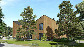 Namo projektas Kunigiškėse, vizualizacija, namu projektai, architektai, projektavimo paslaugos, daugiabutis, namai su mansarda HausOn.lt, namas