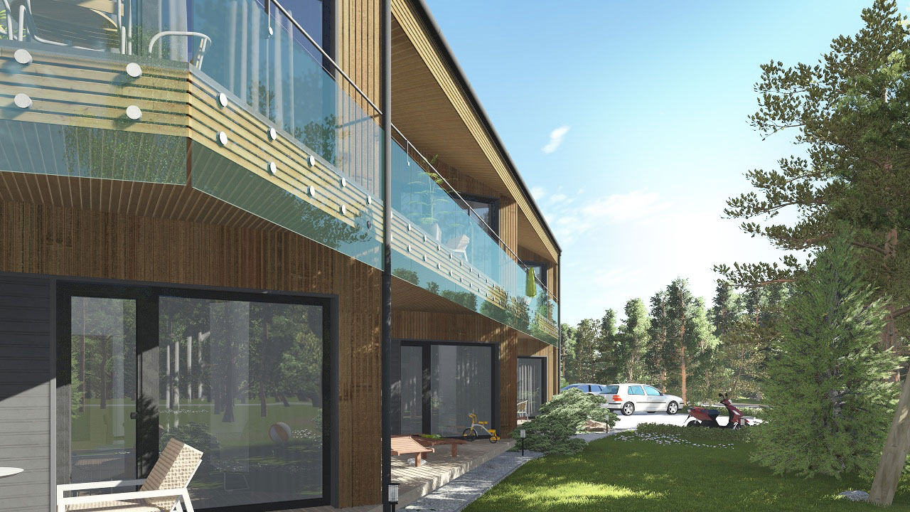 Namo projektas Kunigiškėse, vizualizacija, namu projektai, architektai, projektavimo paslaugos, daugiabutis, namai su mansarda HausOn.lt, namas