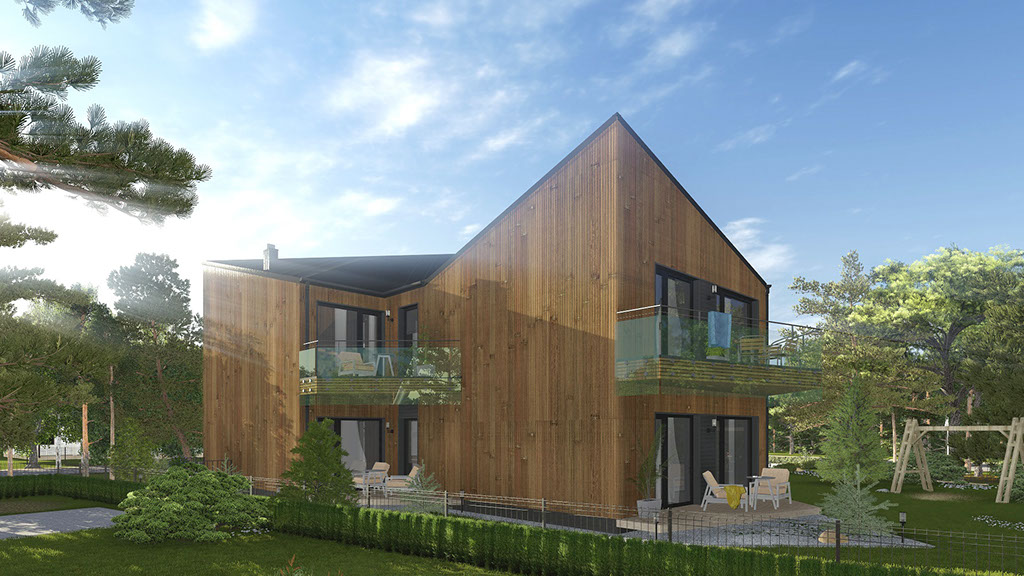 Namo projektas Kunigiškėse, vizualizacija, namu projektai, architektai, projektavimo paslaugos, daugiabutis, namai su mansarda HausOn.lt, namas