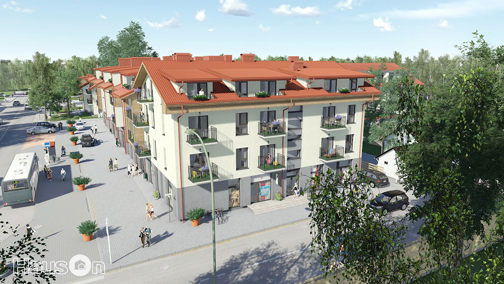 Namo projektas Palangoje, vizualizacija, namu projektai, architektai, projektavimo paslaugos, daugiabutis, namas su mansarda HausOn.lt