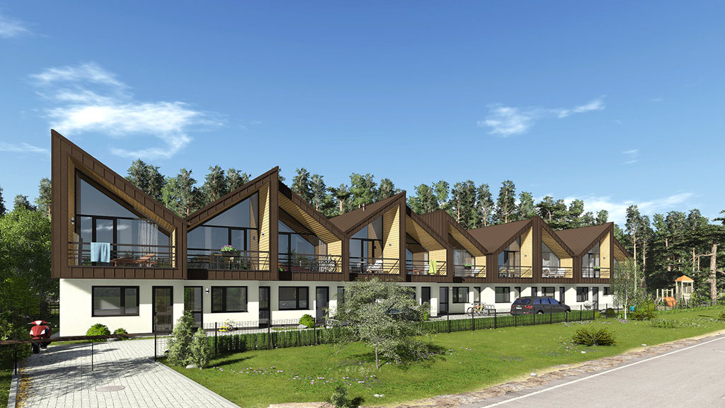 Namo projektas Šventojoje, vizualizacija, namu projektai, architektai, projektavimo paslaugos, kotedžas, namas su mansarda, HausOn.lt