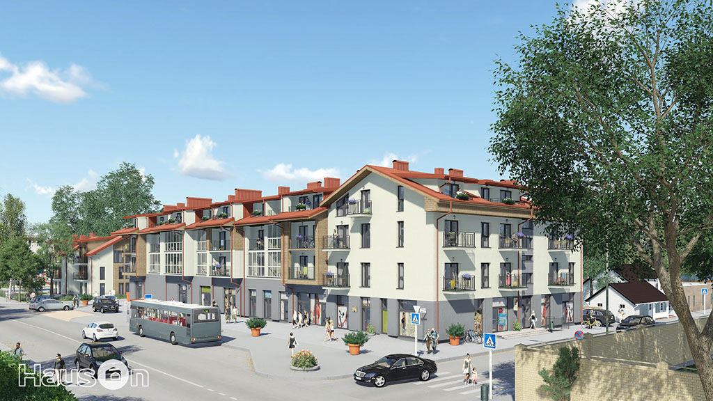 Namo projektas Palangoje, vizualizacija, namu projektai, architektai, projektavimo paslaugos, daugiabutis, namas su mansarda HausOn.lt