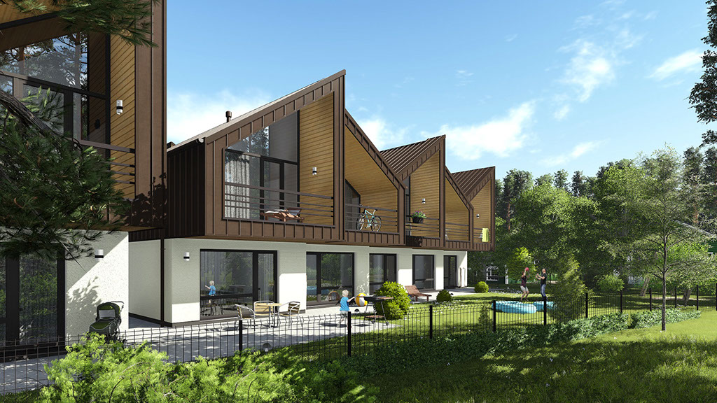 Namo projektas Šventojoje, vizualizacija, namu projektai, architektai, projektavimo paslaugos, kotedžas, namas su mansarda, HausOn.lt