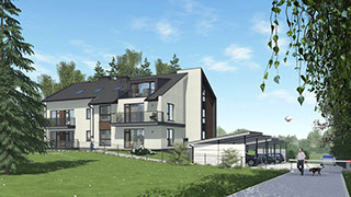 Namo projektas Palangoje, vizualizacija, namu projektai, architektai, projektavimo paslaugos, daugiabutis, namas su mansarda HausOn.lt