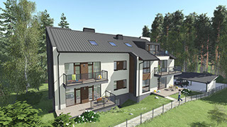 Namo projektas Vilniuje, vizualizacija, namu projektai, architektai, projektavimo paslaugos, daugiabutis, namas su mansarda HausOn.lt