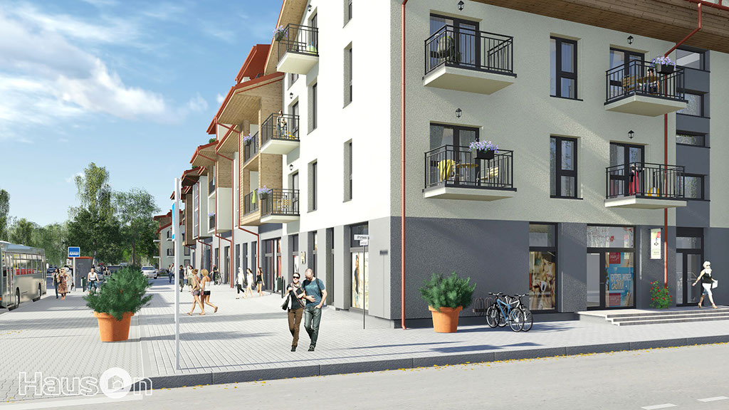 Namo projektas Palangoje, vizualizacija, namu projektai, architektai, projektavimo paslaugos, daugiabutis, namas su mansarda HausOn.lt