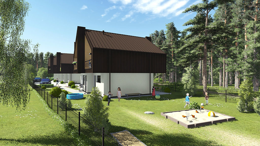 Namo projektas Šventojoje, vizualizacija, namu projektai, architektai, projektavimo paslaugos, kotedžas, namas su mansarda, HausOn.lt