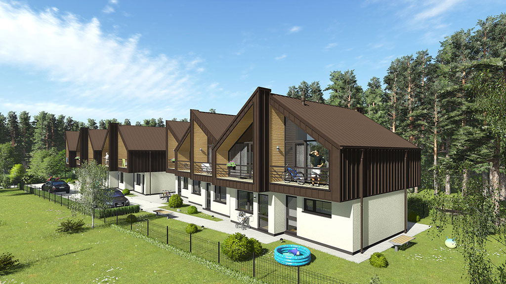 Namo projektas Šventojoje, vizualizacija, namu projektai, architektai, projektavimo paslaugos, kotedžas, namas su mansarda, HausOn.lt