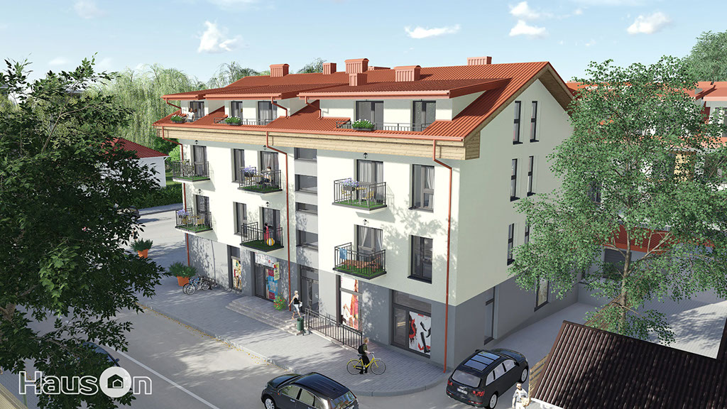 Namo projektas Palangoje, vizualizacija, namu projektai, architektai, projektavimo paslaugos, daugiabutis, namas su mansarda HausOn.lt