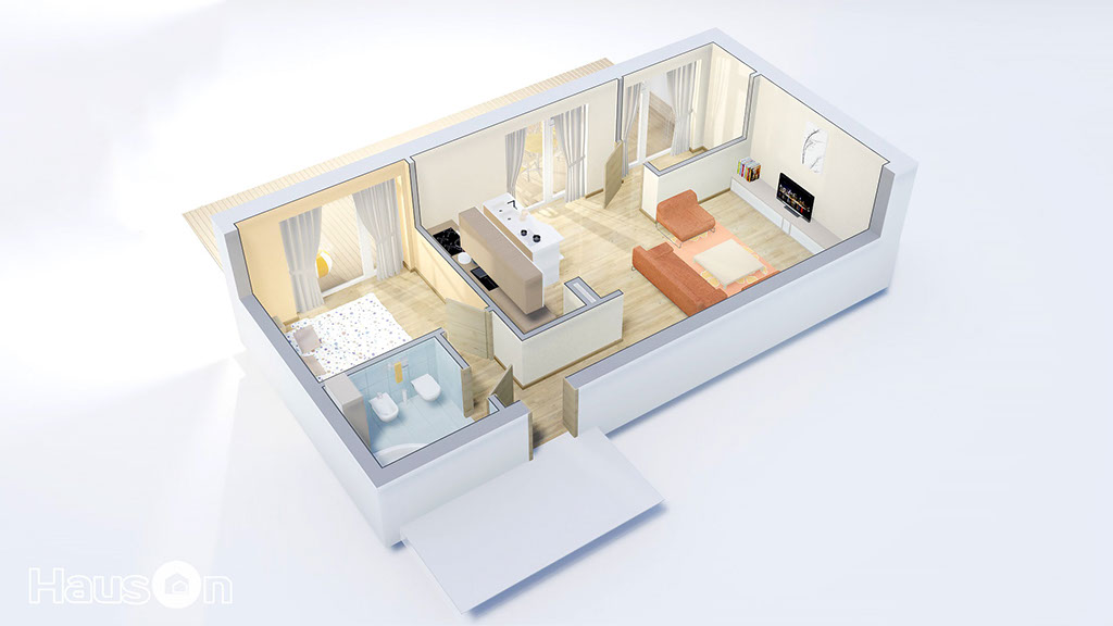 Namu projektai, namo projektas, architektai, namo projektas, interjero vizualizacija, architektas, www.hauson.lt, vieno aukšto su mansarda namai