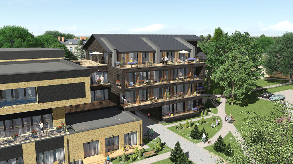 Namo projektas Palangoje, vizualizacija, namu projektai, architektai, projektavimo paslaugos, daugiabutis, namas su mansarda HausOn.lt