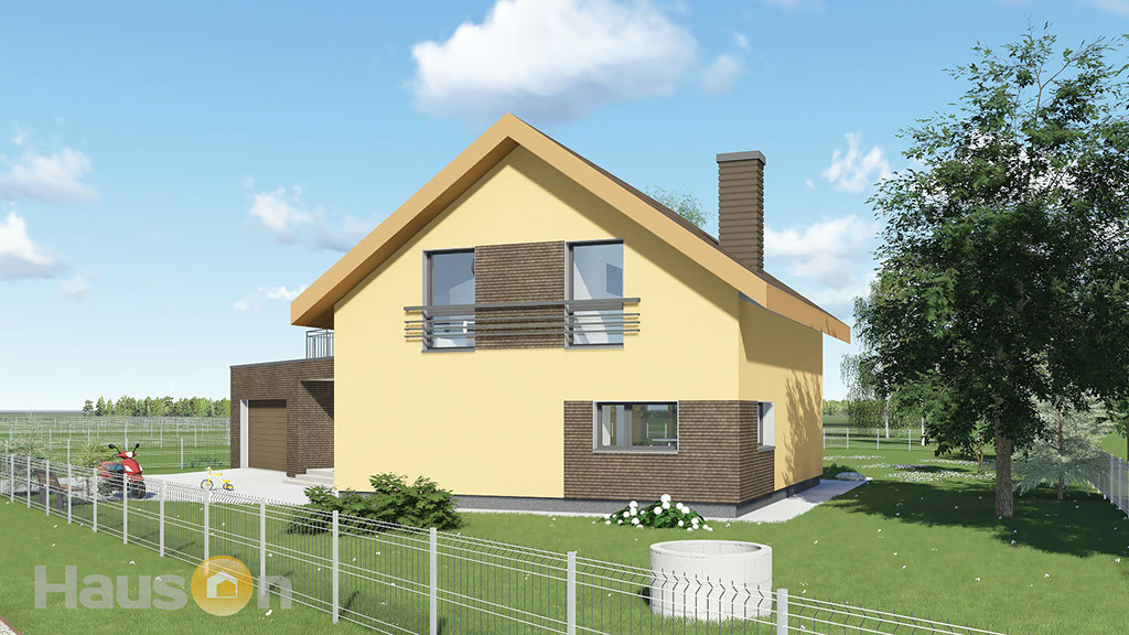 Namu projektai, namo projektas, interjeras, statybos leidimas, vieno aukšto su mansarda namai, vizualizacija