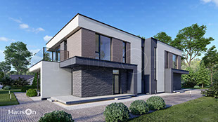 Namu projektai, namo projektas Auras 2B, dvibučiai namai, dviejų aukštų projektai