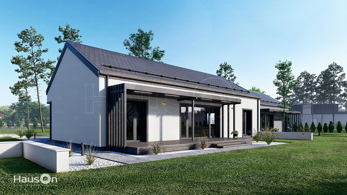 Namu projektai, namo projektas Amarilis 2B, dviejų butų namų projektai