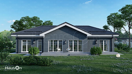 Namo projektas Gaja, kartotiniai namu projektai - Hauson.lt, leidimas statybai, namas iki 150m2