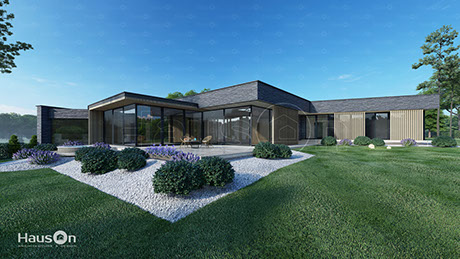 Namo projektas Magnas, kartotiniai namu projektai - Hauson.lt, leidimas statybai, namas vila