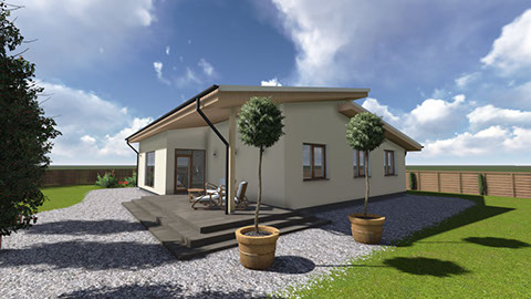 HausOn.lt namų projektai, namo projektas, architektai, projektavimo paslaugos, vizualizacija, vieno aukšto namas, modernūs namai iki 80 kv.m.